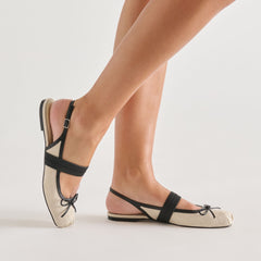 Dolce Vita SHOES | Grifan Natural Black Linen Flats