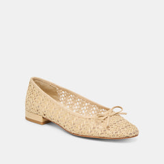 Dolce Vita SHOES | Ulicia Lt Natural Cross Hatch Raffia Ballet Flats