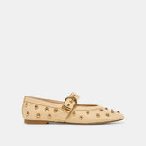 Dolce Vita SHOES | Mikel Stud Lt Natural Raffia Ballet Flats