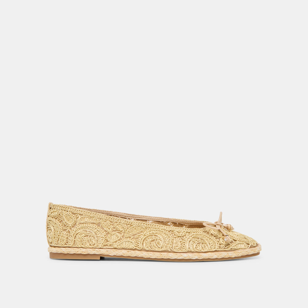 Dolce Vita SHOES | Tianna Lt Natural Raffia Lace Ballet Flats
