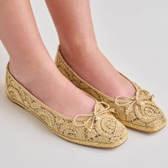 Dolce Vita SHOES | Tianna Lt Natural Raffia Lace Ballet Flats
