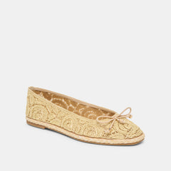 Dolce Vita SHOES | Tianna Lt Natural Raffia Lace Ballet Flats