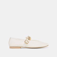 Dolce Vita SHOES | Relan Mesh White Mesh Ballet Flats