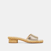 Dolce Vita SHOES | Dixi Wide Platinum Leather Sandals