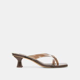 Dolce Vita SHOES | Brevel Vinyl Wide Dk Brown Jelly Heels