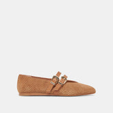 Dolce Vita SHOES | Baylee Wide Pecan Perforated Suede Ballet Flats
