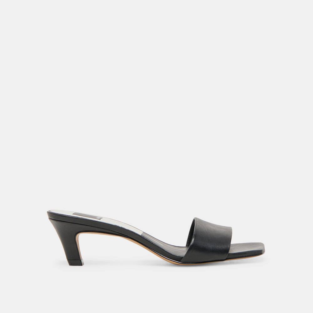 Dolce Vita SHOES | Rexa Wide Black Leather Heels