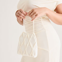 Dolce Vita HANDBAGS | Serilda Ivory Satin Handbag