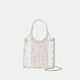 Dolce Vita HANDBAGS | SYLVENE PEARL White Mesh Removable Crossbody Handbag