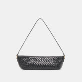 Dolce Vita HANDBAGS | Savaii Black Woven Leather Shoulder Bag