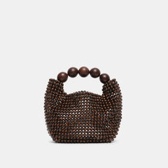 Dolce Vita HANDBAGS | CLOVER Chocolate Wood Beaded Handbag