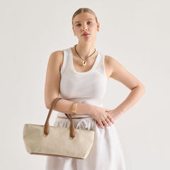 Dolce Vita ACCESSORIES | CLARINA Natural Canvas Shoulder Bag