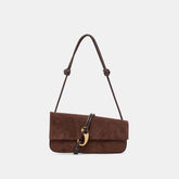 Dolce Vita ACCESSORIES | Alice Chocolate Suede Shoulder Bag