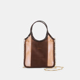 Dolce Vita ACCESSORIES | SYLVENE Chocolate Mesh Removable Crossbody Handbag