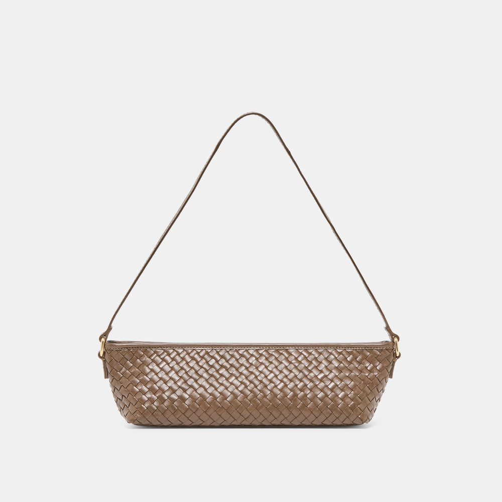 Dolce Vita ACCESSORIES | Savaii Brown Woven Leather Shoulder Bag