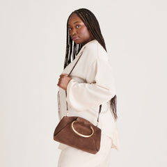 Dolce Vita ACCESSORIES | Channing Espresso Suede Handbag