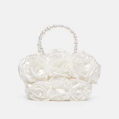 Dolce Vita ACCESSORIES | Aubrey White Satin Handbag