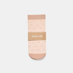 Dolce Vita Sale | 3-Pack Ditsy Dot Blush Sheer Anklet Socks