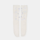 Dolce Vita Sale | Floral Chiffon White Slouch Socks