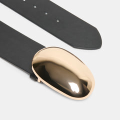 Dolce Vita ACCESSORIES | Bubble Black Gold Buckle Belt