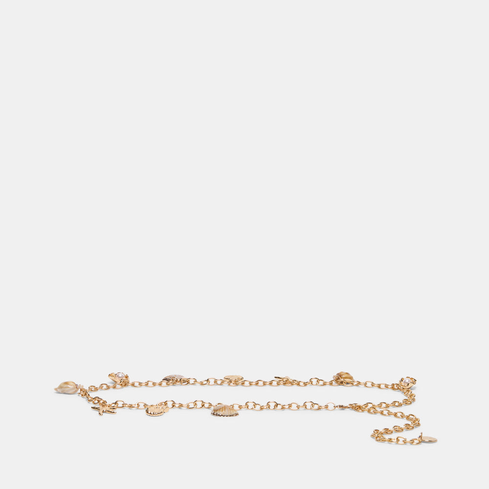 Dolce Vita ACCESSORIES | Shell Gold Chain Link Belt