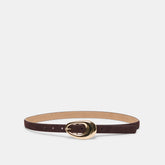 Dolce Vita ACCESSORIES | Organic Oval Mahogany Gold Buckle Belt