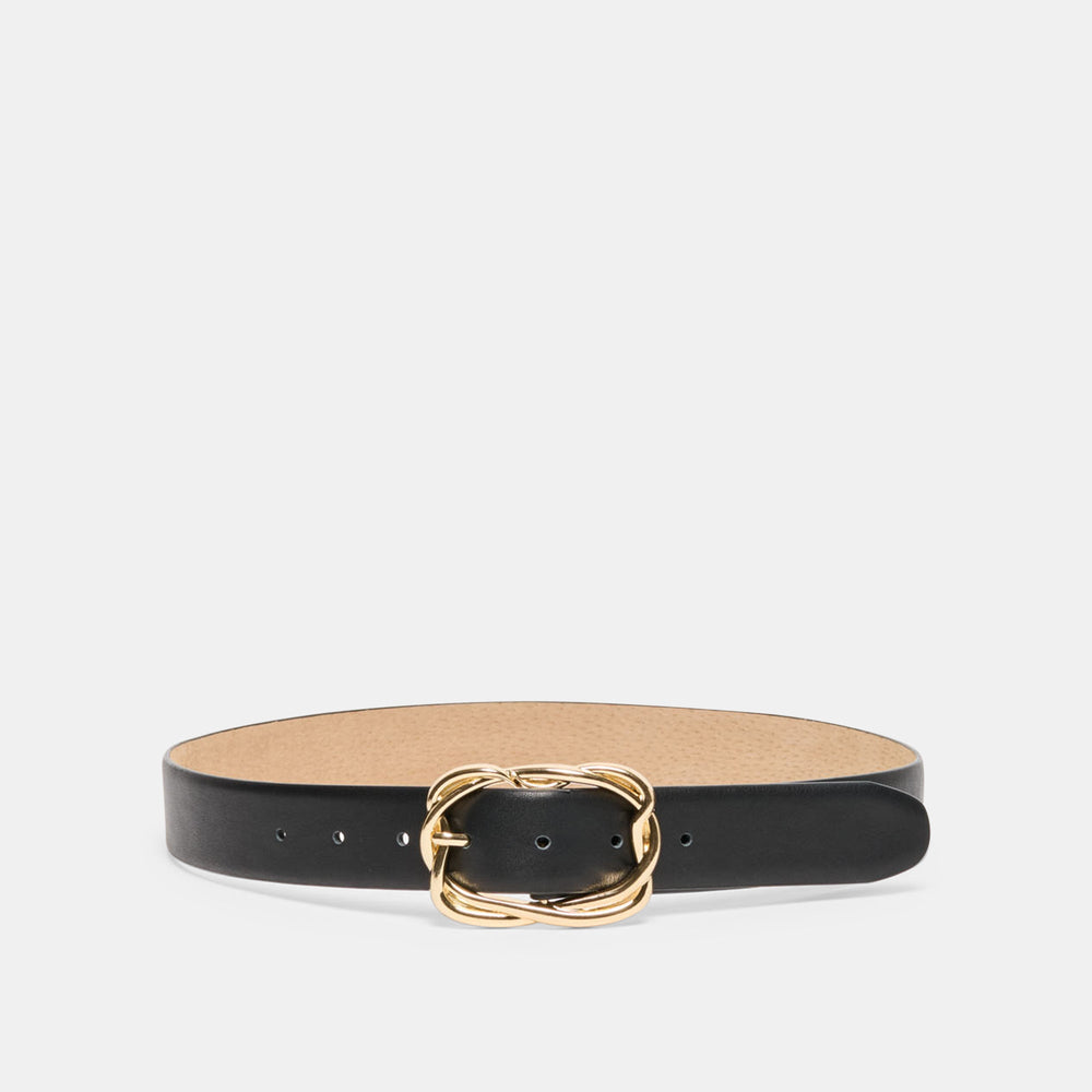 Dolce Vita ACCESSORIES | Braided Black Gold Buckle Belt