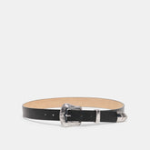 Dolce Vita ACCESSORIES | Vintage Western Black Silver Buckle Belt