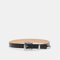 Dolce Vita ACCESSORIES | Vintage Western Black Silver Buckle Belt