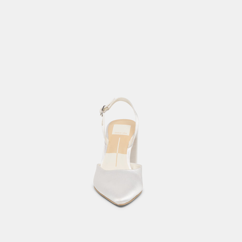 Dolce Vita SHOES | Carel True White Satin High Heels