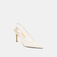 Dolce Vita SHOES | Yami True White Lace Heels