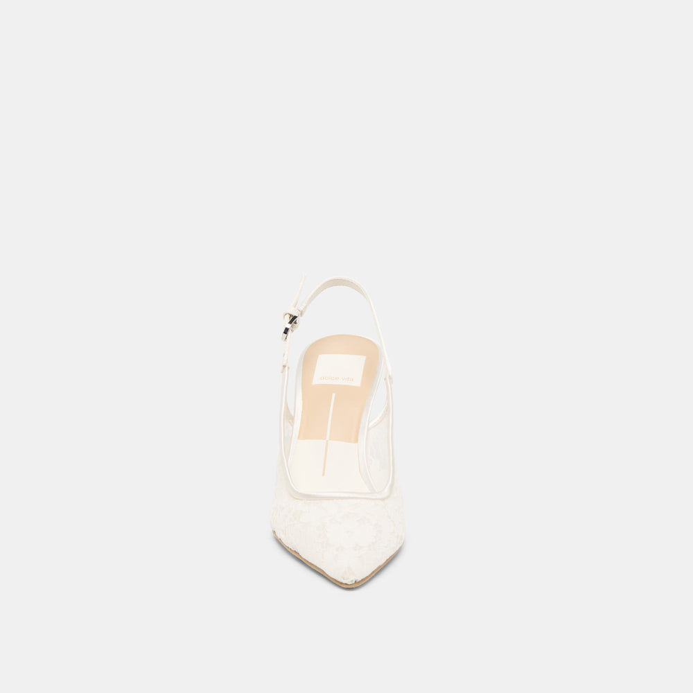 Dolce Vita SHOES | Yami True White Lace Heels