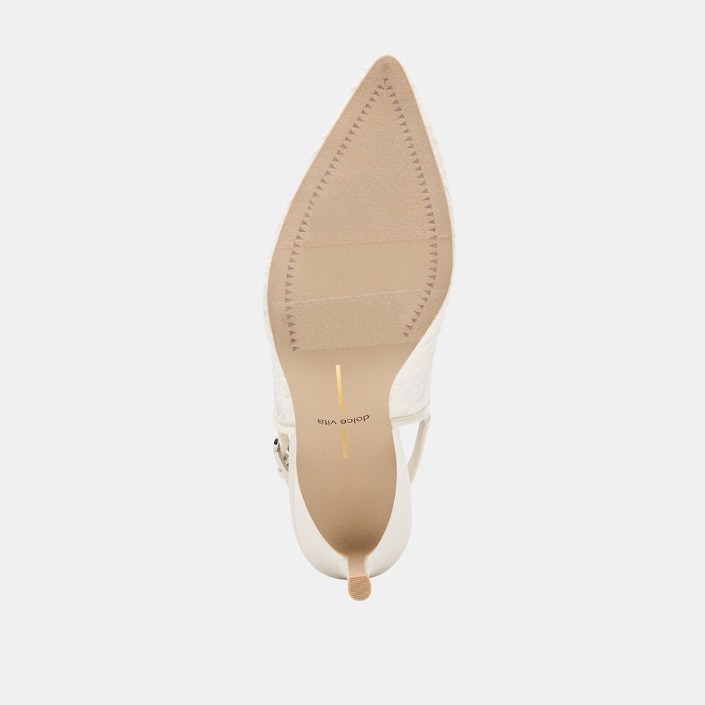 Dolce Vita SHOES | Yami True White Lace Heels