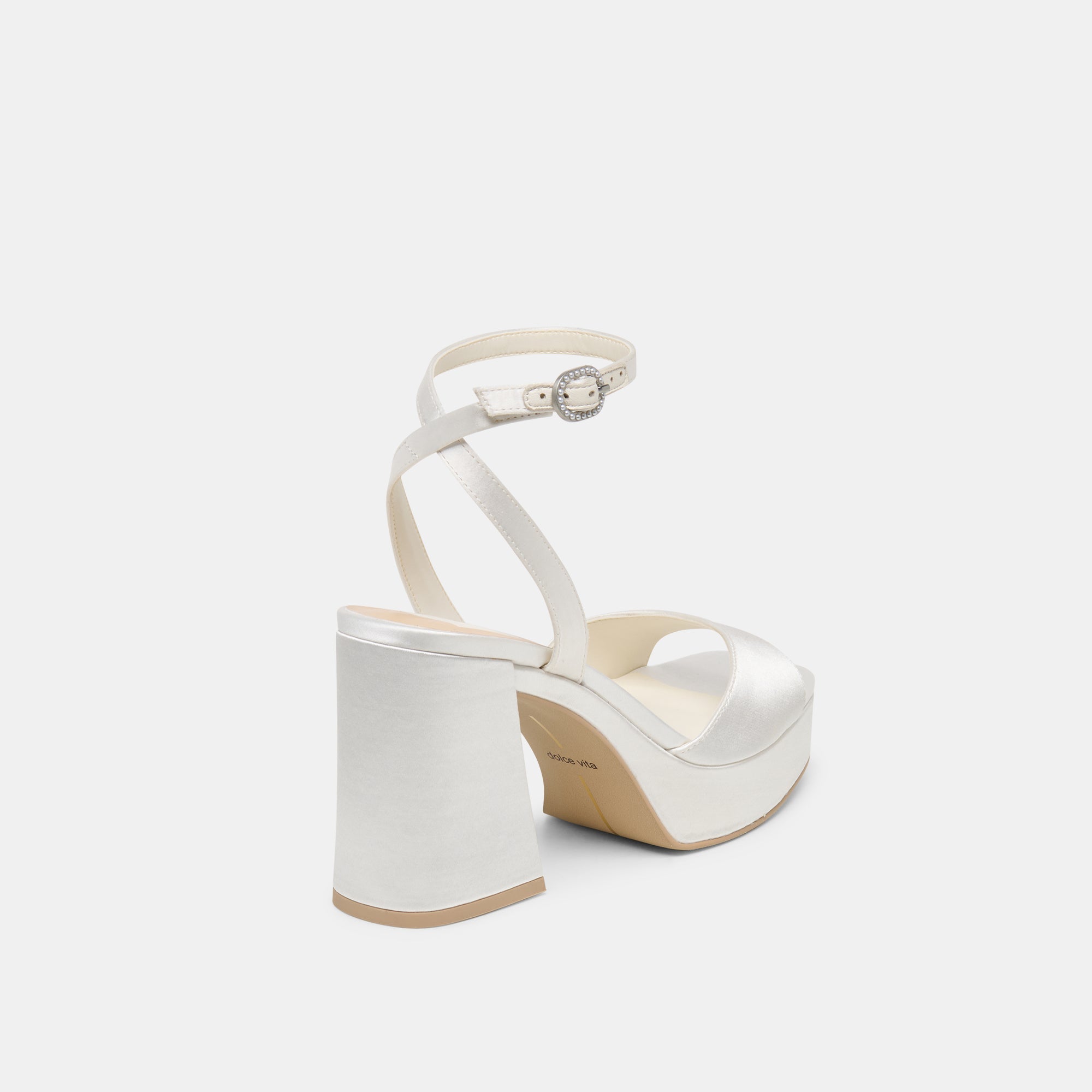 Dolce Vita SHOES | Felica White Satin Heels