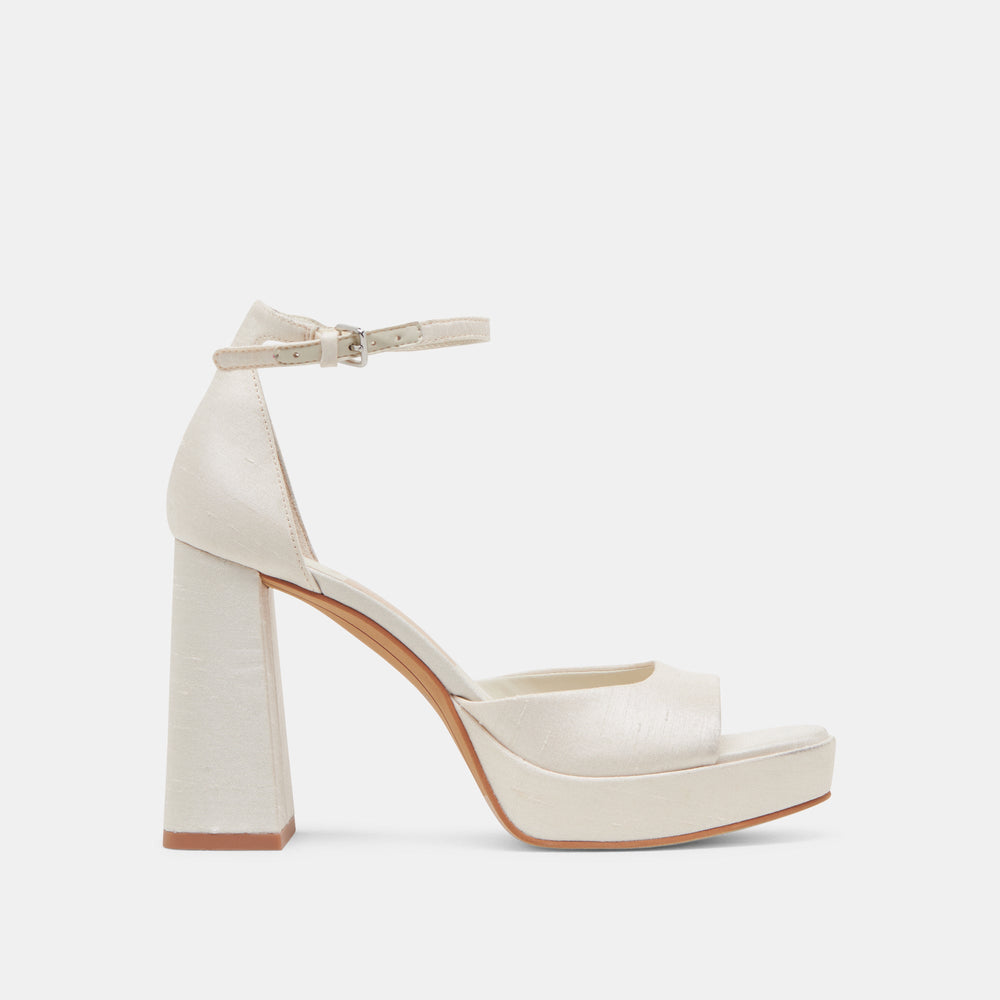 Dolce Vita SHOES | PANDRO HEELS WHITE SATIN
 – Dolce Vita