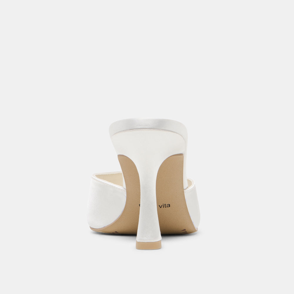 Dolce Vita SHOES | Rosha True White Satin Heels