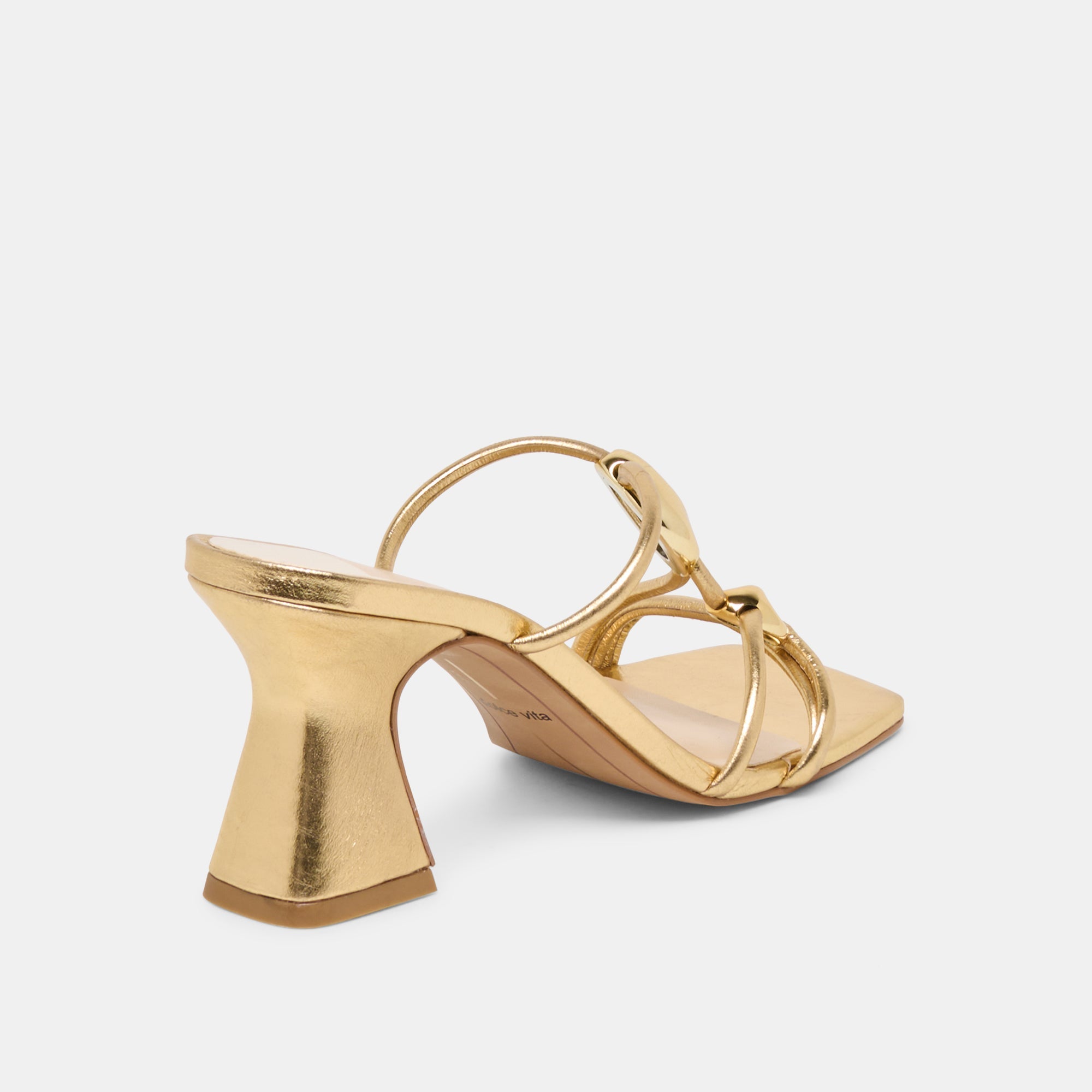 Dolce Vita SHOES | Alayna Gold Leather Heels