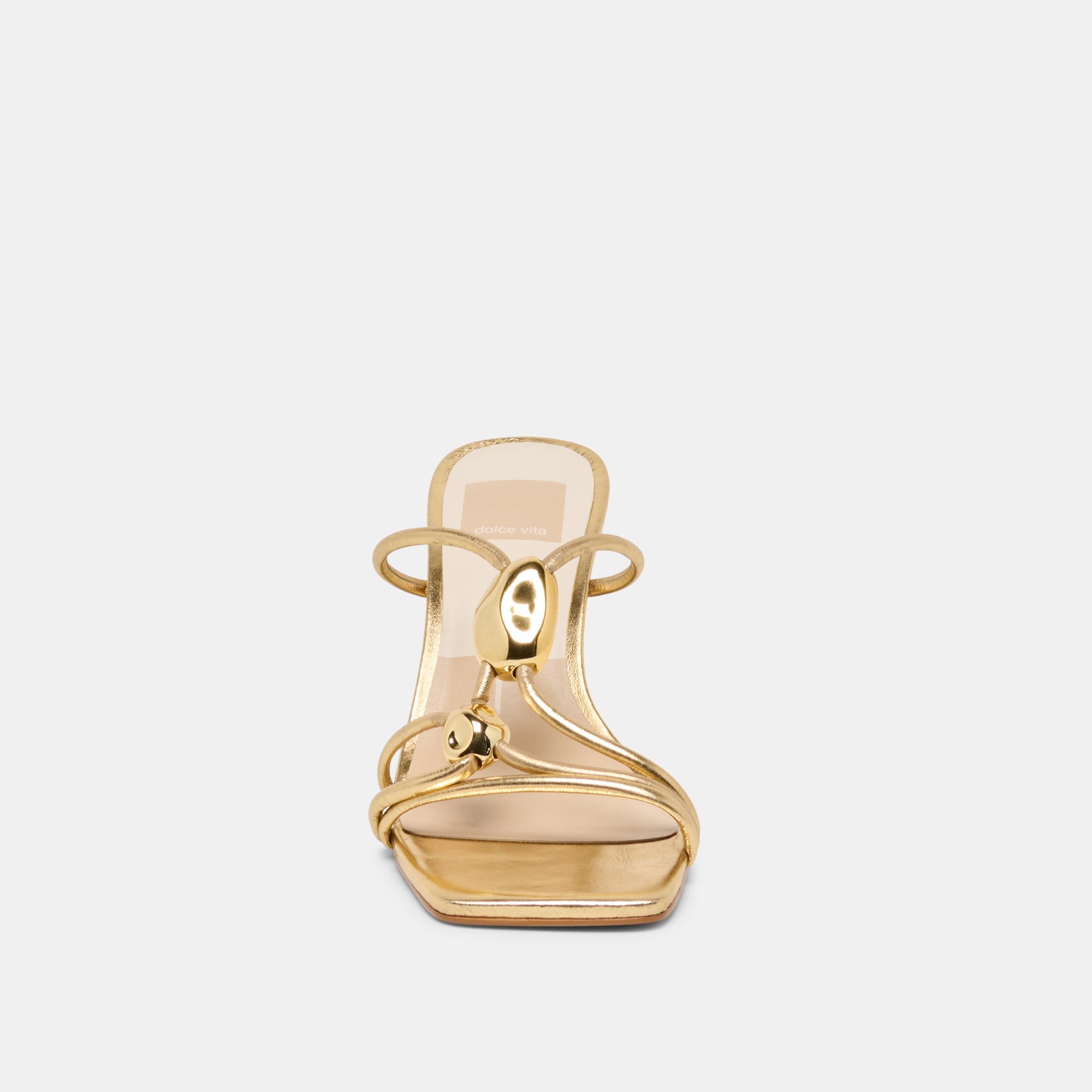 Dolce Vita SHOES | Alayna Gold Leather Heels