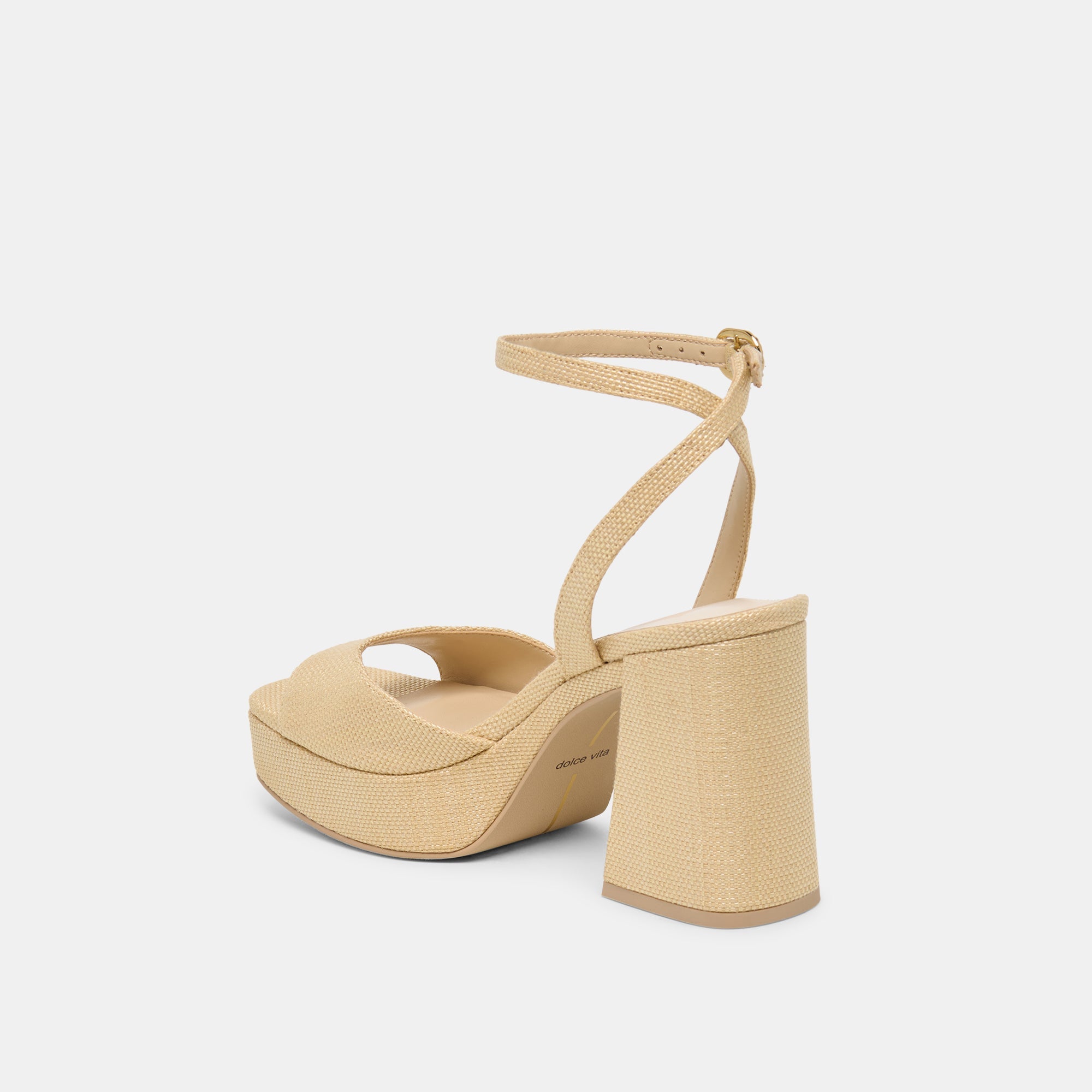 Dolce Vita SHOES | Felica Natural Raffia Heels