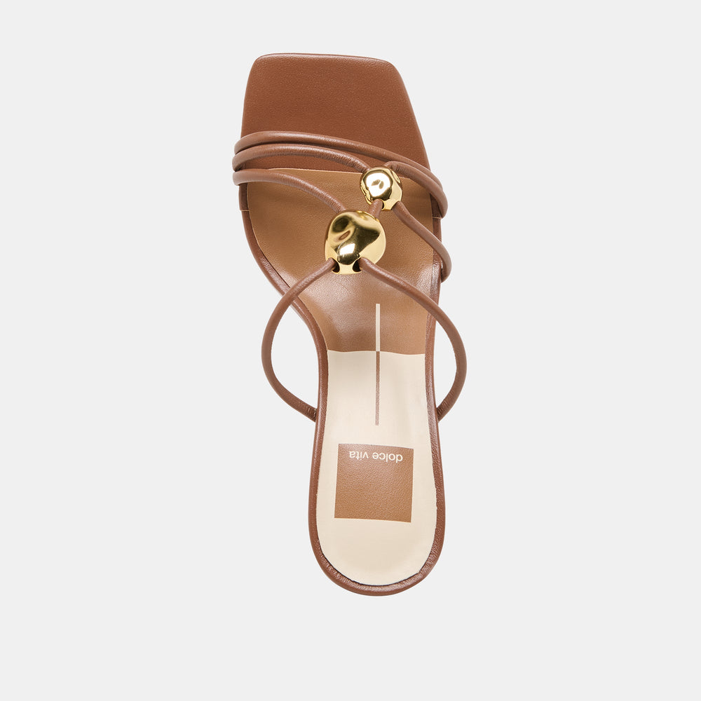Dolce Vita SHOES | Alayna Cognac Leather Heels