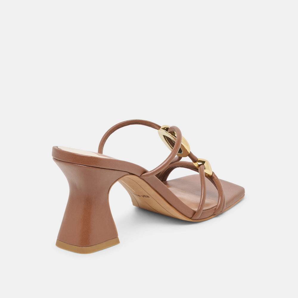 Dolce Vita SHOES | Alayna Cognac Leather Heels