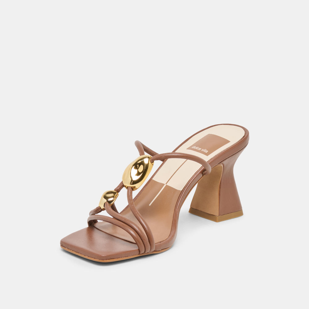 Dolce Vita SHOES | Alayna Cognac Leather Heels