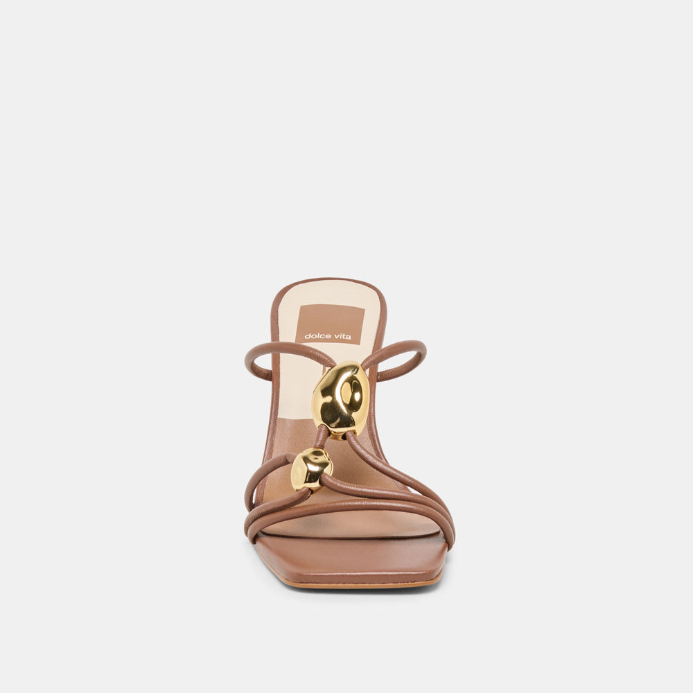 Dolce Vita SHOES | Alayna Cognac Leather Heels
