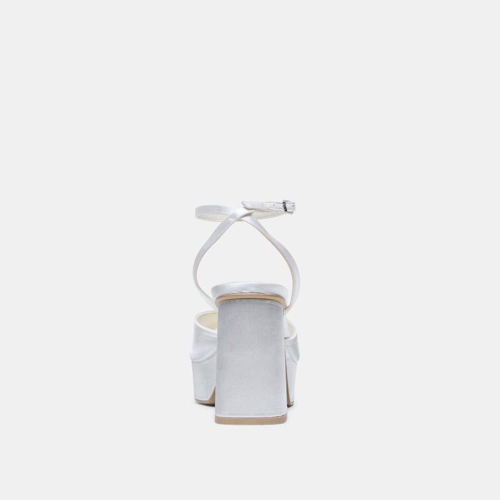 Dolce Vita SHOES | Bryla White Satin Heels