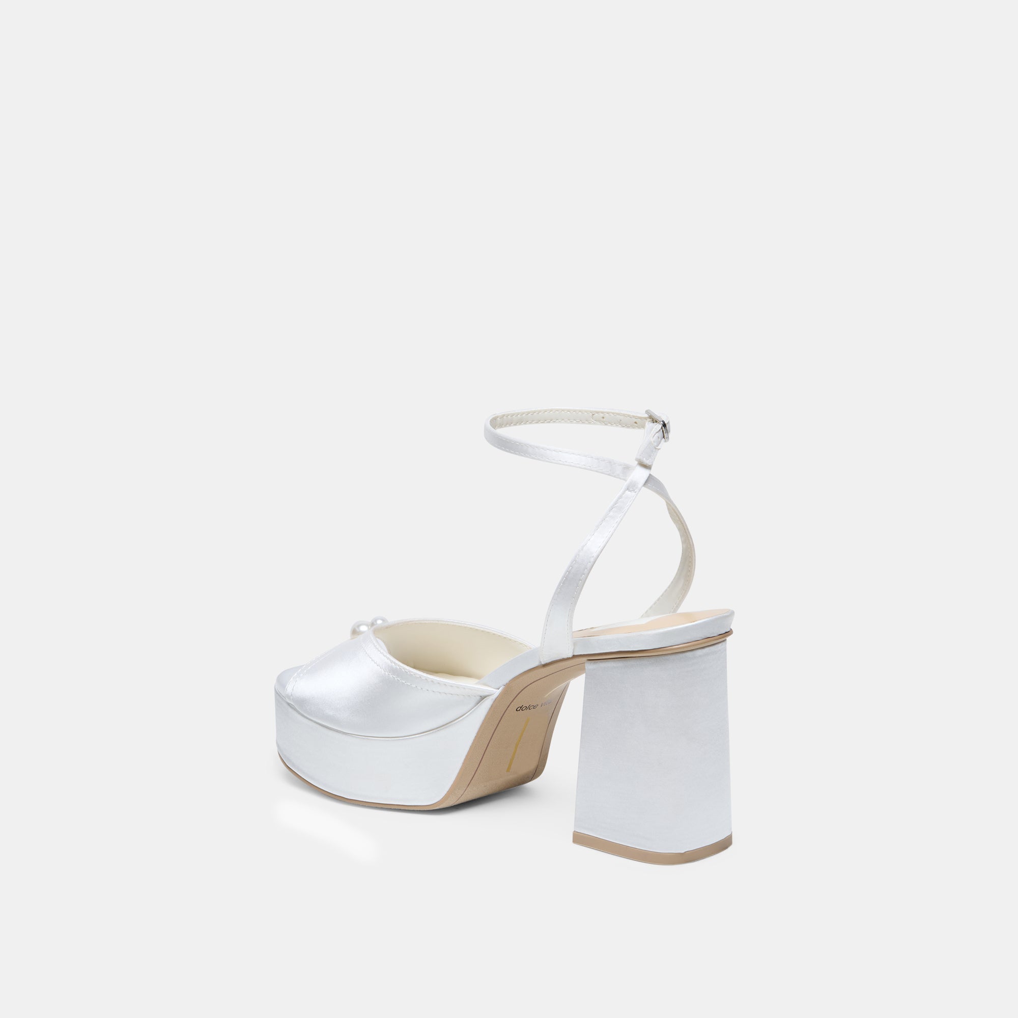 Dolce Vita SHOES | Bryla White Satin Heels