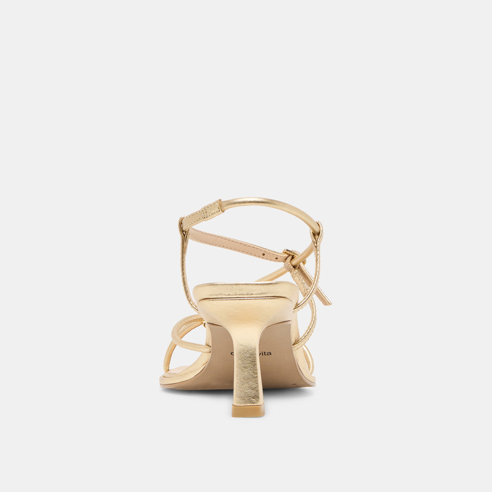 Dolce Vita SHOES | Mylee Gold Distressed Leather Heels