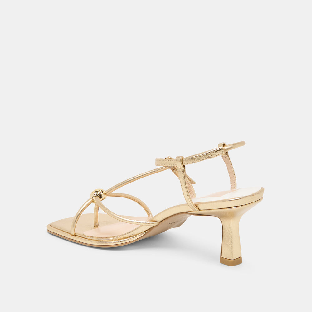 Dolce Vita SHOES | Mylee Gold Distressed Leather Heels