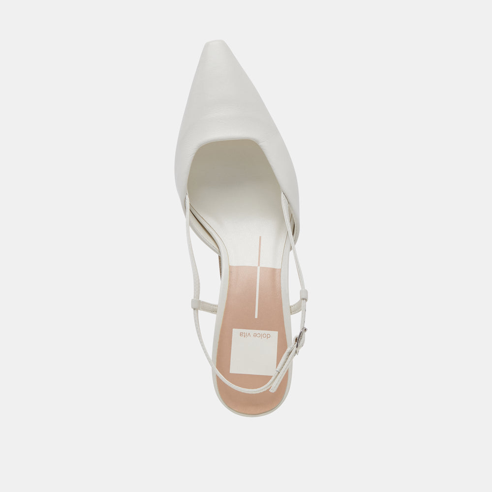 Dolce Vita SHOES | Odela White Leather Heels