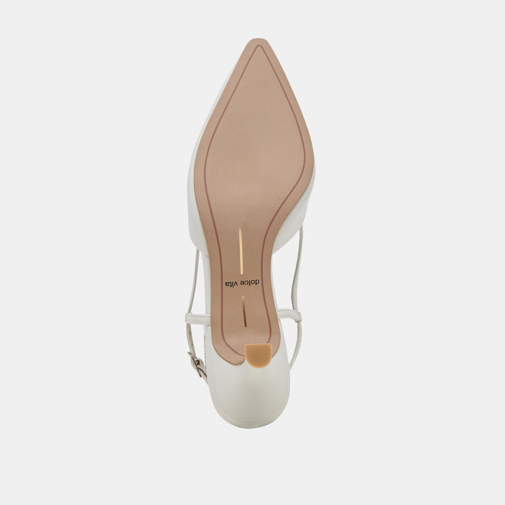 Dolce Vita SHOES | Odela White Leather Heels