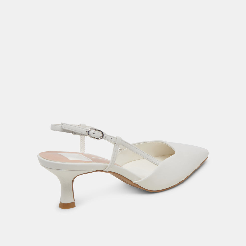 Dolce Vita SHOES | Odela White Leather Heels